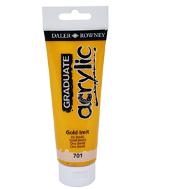 COLORE ACRILICO FINE GRADUATE - 120 ML - ORO IMITAZIONE - DALER ROWNEY 85523