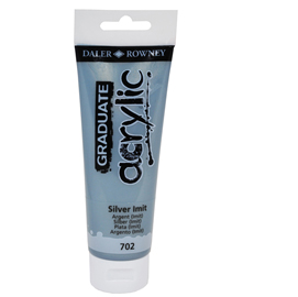 COLORE ACRILICO FINE GRADUATE - 120 ML - ARGENTO IMITAZIONE - DALER ROWNEY 85524