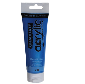 COLORE ACRILICO FINE GRADUATE - 120 ML - BLU METAL - DALER ROWNEY 85525