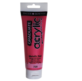 COLORE ACRILICO FINE GRADUATE - 120 ML - ROSSO METAL - DALER ROWNEY 85527