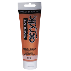 COLORE ACRILICO FINE GRADUATE - 120 ML - MARRONE METAL - DALER ROWNEY 85528