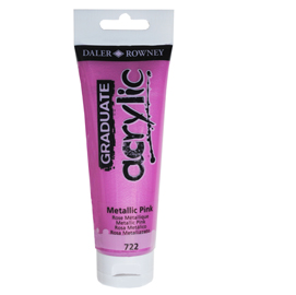 COLORE ACRILICO FINE GRADUATE - 120 ML - ROSA METAL - DALER ROWNEY 85529