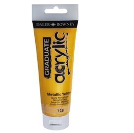 COLORE ACRILICO FINE GRADUATE - 120 ML - GIALLO METAL - DALER ROWNEY 85530