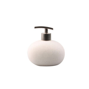 DISPENSER SAPONE LIQUIDO LINEA STONE - BIANCO - KING COLLECTION 91555