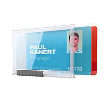 PORTABADGE PUSHBOX DUO X 2 TESSERE 54X87MM 10PZ. DURABLE 80228