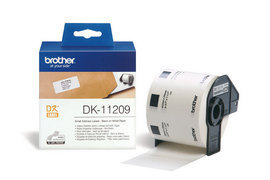 BROTHER - ROTOLO 800 ETICHETTE 29 X 62 MM - NERO-BIANCO - DK-11209 BRODK11209