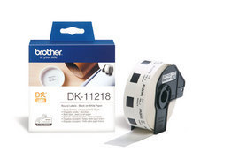 BROTHER - ROTOLO 1000 ETICHETTE CIRCOLARI ADESIVE DIAM. 24 MM - DK-11218 BRODK11218