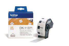 BROTHER - ROTOLO 1000 ETICHETTE QUADRATE 23 X 23 MM - NERO-BIANCO - DK-11221 BRODK11221