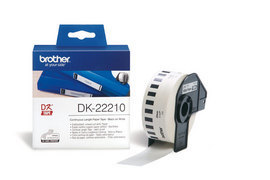 BROTHER - ROTOLO ETICHETTA CONTINUA - NERO-BIANCO - 29MM X 30,48MT - DK22210 BRODK22210