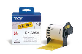 BROTHER - NASTRO ADESIVO - NERO-GIALLO -  62MM X 15,24MT - DK22606 BRODK22606