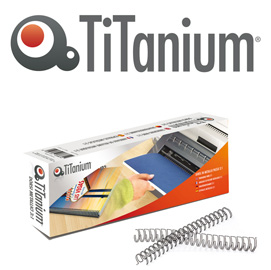 DORSI SPIRALE - METALLO - 34 ANELLI PASSO 3:1 - 10 MM - BIANCO - TITANIUM - SCATOLA 50 PEZZI 81424
