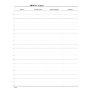 REGISTRO FIRMA PRESENZA - 49 PAG - 31X24,5CM - DU1338100000 - DATA UFFICIO 88630