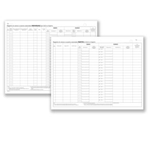 REGISTRO CARICO-SCARICO OVINI-CAPRINI - 46 PAGINE NUUMERATE - 24,5X31CM - DU138412000 - DATA UFFICIO 88673