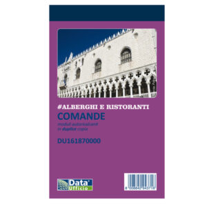 BLOCCO COMANDE - 25-25 COPIE AUTORICOPIANTI - 16,8X10CM - DU161870000 - DATA UFFICIO 90882
