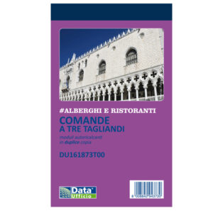 BLOCCO COMANDE 3 TAGLIANDI - COPIE AUTORICOPIANTI - 16,8 X 10 CM - 25-25 FOGLI - DU161873T00 - DATA UFFICIO 90884