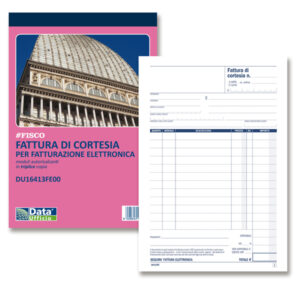 BLOCCO FATTURE DI CORTESIA - 33-33-33 COPIE AUTORICALCANTI - 21,5X14,8CM - DU16413FE00 - DATA UFFICIO 88597
