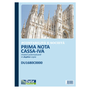 BLOCCO PRIMA NOTA CASSA - IVA - 50-50 COPIE AUTORICALCANTI - 29,7X21,5CM - DU1680C0000 - DATA UFFICIO 90902