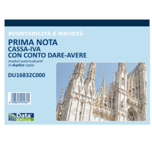 BLOCCO PRIMA NOTA CASSA - IVA (DARE-AVERE) - 50-50 COPIE AUTORICALCANTI - 21,5X29,7CM - DU16832C000 - DATA UFFICIO 93665