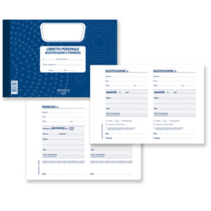 BLOCCO LIBRETTO DELLE GIUSTIFICAZIONI - 21,5X14,8CM - 25 FOGLI - DU3026PS000 - DATA UFFICIO 88684