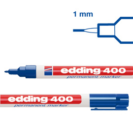 MARCATORE PERMANENTE EDDING 400 - PUNTA CONICA - TRATTO 2,00-4,00MM - BLU - EDDING 73448