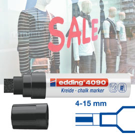 MARCATOREN EDDING 4090 - PUNTA SCALPELLO DA 4,00-15,00MM - NERO - EDDING 56804