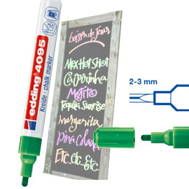MARCATORE EDDING 4095 - PUNTA TONDA DA 2,00-3,00MM  - VERDE - EDDING 56807