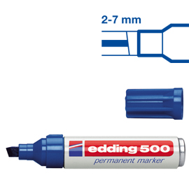MARCATORE PERMANENTE EDDING 500 - PUNTA DA 2,00-7,00MM - BLU - EDDING 46065