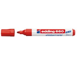 MARCATORE 660 PER LAVAGNE BIANCHE - PUNTA CONICA DA 1,50-3,00MM - ROSSO - EDDING 77292