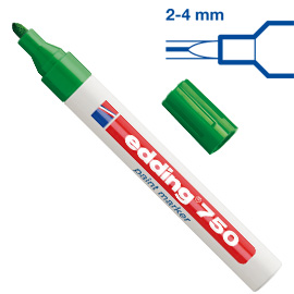 MARCATORE 750 - PUNTA DA 2,0 A 4,0MM - VERDE - EDDING 27552