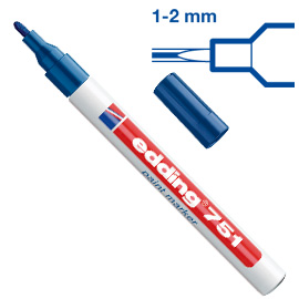 MARCATORE 751 - PUNTA DA 1,0 A 2,0MM - BLU  - EDDING 27565