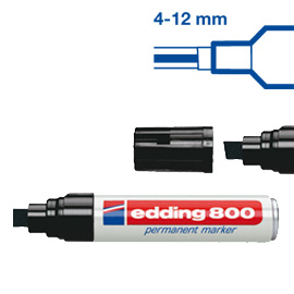 MARCATORE PERMANENTE EDDING 800 - PUNTA 4,0-12,0MM - NERO - EDDING 27490