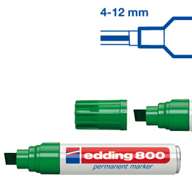 MARCATORE PERMANENTE EDDING 800 - PUNTA DA 4,0-12,0MM - VERDE - EDDING 27493