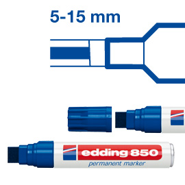 MARCATORE PERMANENTE EDDING 850 - PUNTA 5,0-16,0MM - ROSSO - EDDING 27660