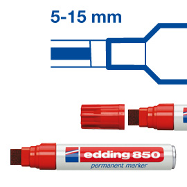 MARCATORE PERMANENTE EDDING 850  - PUNTA DA 5,0-16,0MM - BLU - EDDING 27661