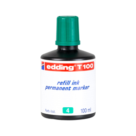 INCHIOSTRO PERMANENTE PER MARCATORI T100 - 100 ML - VERDE - EDDING 101923