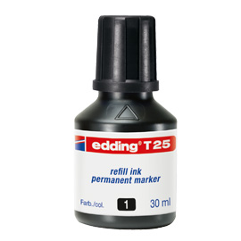 RICARICA INCHIOSTRO PER MARCATORE PERMANENTE - CONTENUTO 30ML - NERO - EDDING 61336