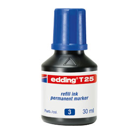 RICARICA INCHIOSTRO PER MARCATORE PERMANENTE - CONTENUTO 30ML - BLU - EDDING 73446