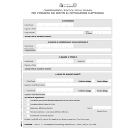 MODULO PER CONFERIMENTO REVOCA - FATT. ELETTRONICA - 29,7X21CM - EDIPRO 85735