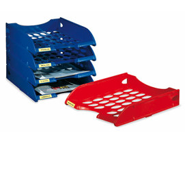 VASCHETTA PORTACORRISPONDENZA FORATA E040 - 26X34,5X6,5 CM - BLU - FELLOWES 36462