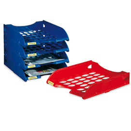 VASCHETTA PORTACORRISPONDENZA FORATA E040 - 26X34,5X6,5 CM - ROSSO - FELLOWES 36464