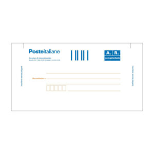 CARTOLINA RACCOMANDATA A-R - CON ADESIVO RIMOVIBILE - 10 X 20CM - EDIPRO - CONF. 100 CARTOLINE 59177