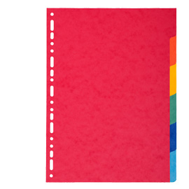 DIVISORI 6 TASTI COLORATI CARTONCINO RICICLATO EXACOMPTA 71840
