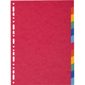 DIVISORI 12 TASTI COLORATI CARTONCINO RICICLATO EXACOMPTA 71841