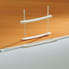FASTENER FERMAFOGLI - PLASTICA - PASSO 80 MM - CAPACITA' 6 CM - BIANCO - FELLOWES - CONF. 12 PEZZI 45642