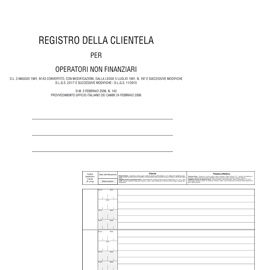 REGISTRO ANTIRICICLAGGIO OPERATORI NON FINANZIARI - 31 X 24 - 96 FOGLI - EDIPRO 52682