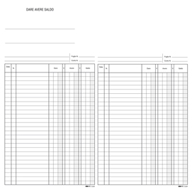 REGISTRO DARE-AVERE-SALDO - 24 X 17CM - 100 FOGLI - EDIPRO 50245