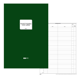 REGISTRO CORRISPONDENZA ARRIVO-PARTENZA - 31 X 24,5CM - 500 FOGLI - EDIPRO 54957