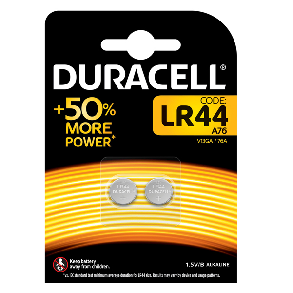 MICROPILA LR44 - 1,5V - A PASTIGLIA - ALCALINA - A76 - ENERGIZER - BLISTER 2 PEZZI 89495