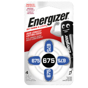 PILE PER APPARECCHI ACUSTICI 675 ZINC AIR - ENERGIZER - BLISTER 4 PEZZI 92913