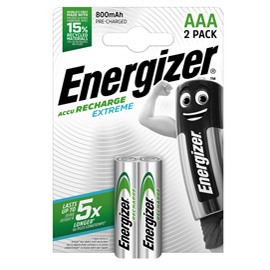 PILE AAA EXTREME - RICARICABILI - ENERGIZER - BLISTER 2 PEZZI 94395
